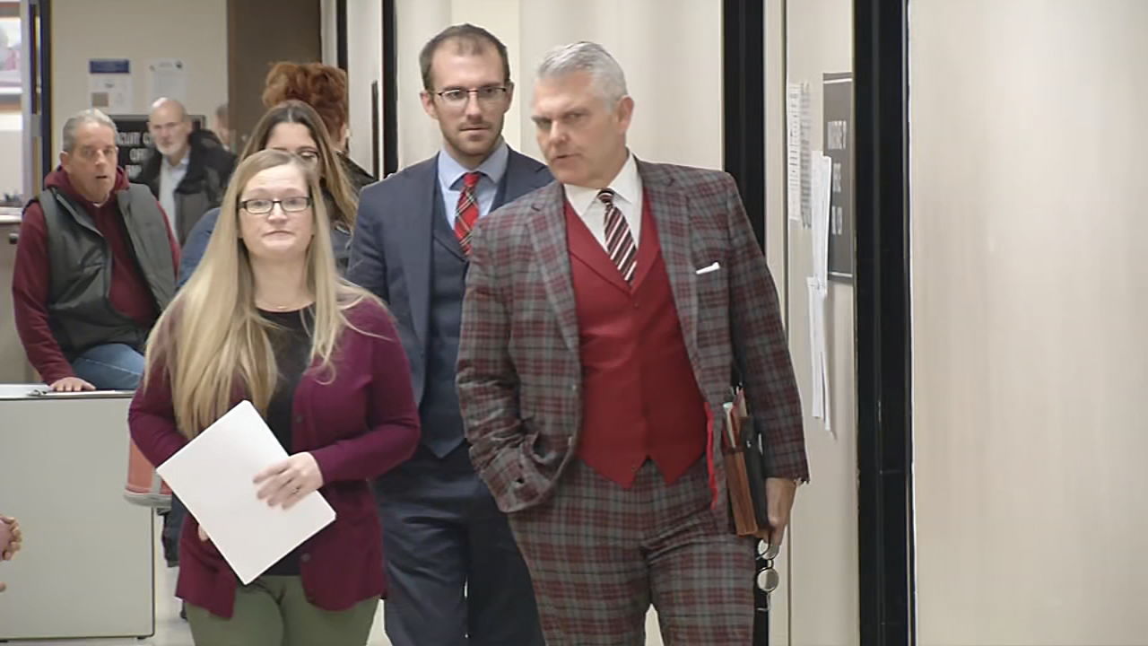 Delta Trimble appears in court in Clark County, Indiana